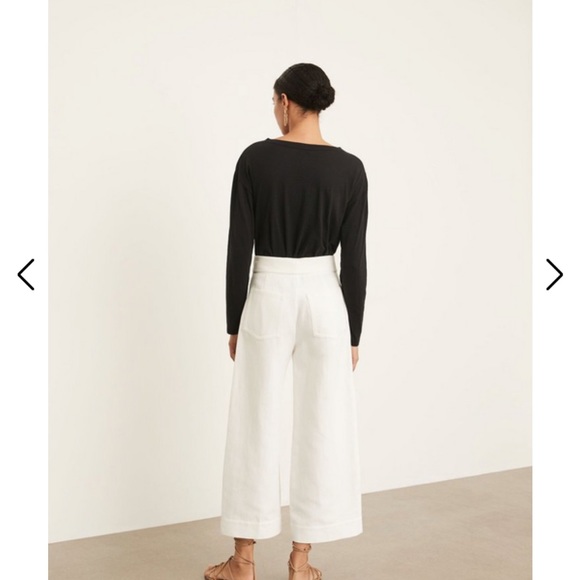 Vince Tie Front Crop Wide Pant - Picture 2 of 4